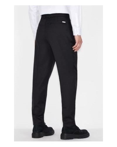 ARMANI AX PANTALONE PANTALONE 80% POLYESTER, 17% VISCOSE, 3% WOOL - LINING: 80% POLYESTER, 20% COTTO 1200 BLACK