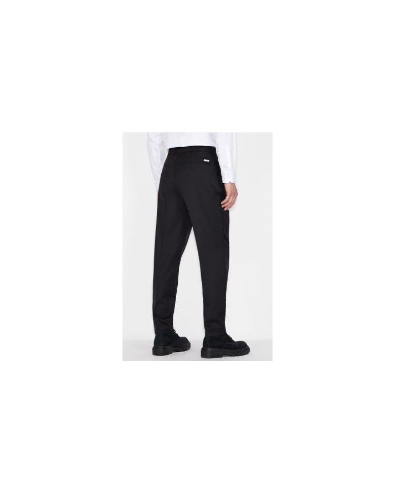 ARMANI AX PANTALONE PANTALONE 80% POLYESTER, 17% VISCOSE, 3% WOOL - LINING: 80% POLYESTER, 20% COTTO 1200 BLACK
