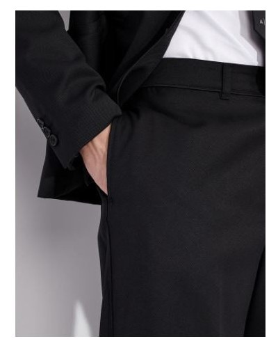 ARMANI AX PANTALONE PANTALONE 80% POLYESTER, 17% VISCOSE, 3% WOOL - LINING: 80% POLYESTER, 20% COTTO 1200 BLACK