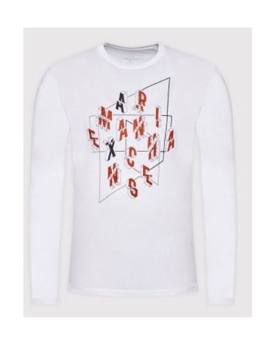 ARMANI AX T-SHIRT T-SHIRT 100% COTTON.1100 WHITE