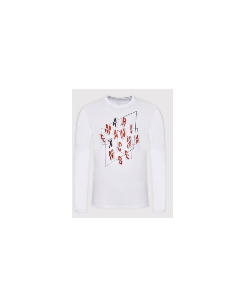 ARMANI AX T-SHIRT T-SHIRT 100% COTTON.1100 WHITE