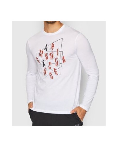 ARMANI AX T-SHIRT T-SHIRT 100% COTTON.1100 WHITE