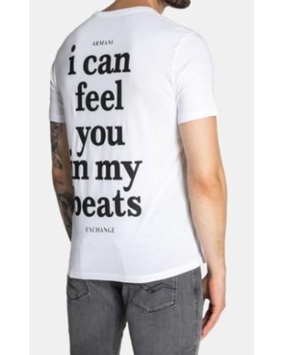ARMANI AX T-SHIRT T-SHIRT 100% COTTON.1100 WHITE