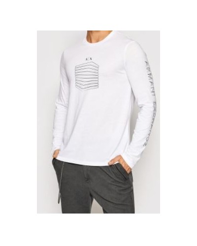 ARMANI AX T-SHIRT T-SHIRT 100% COTTON.1100 WHITE