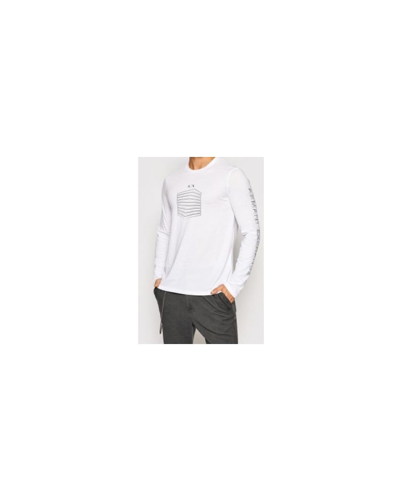 ARMANI AX T-SHIRT T-SHIRT 100% COTTON.1100 WHITE
