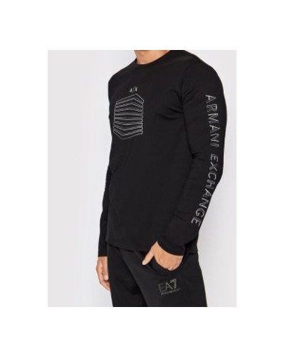ARMANI AX T-SHIRT T-SHIRT 100% COTTON.1200 BLACK