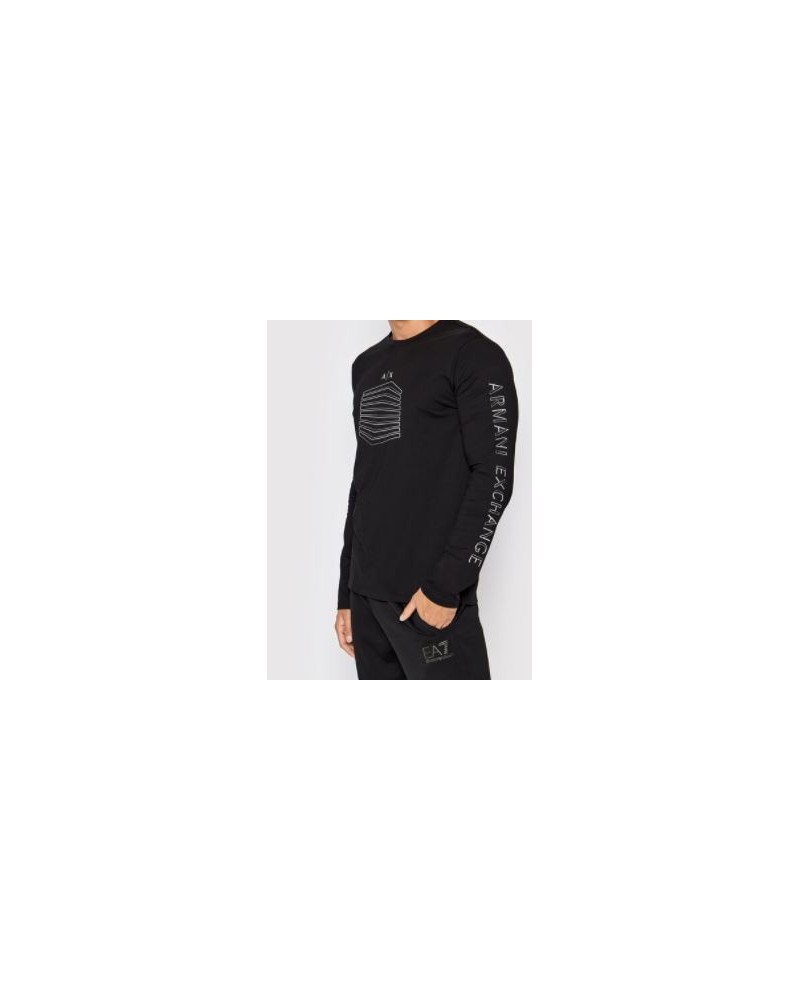 ARMANI AX T-SHIRT T-SHIRT 100% COTTON.1200 BLACK