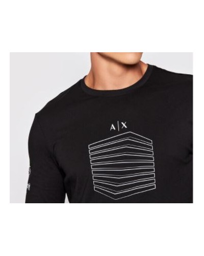 ARMANI AX T-SHIRT T-SHIRT 100% COTTON.1200 BLACK