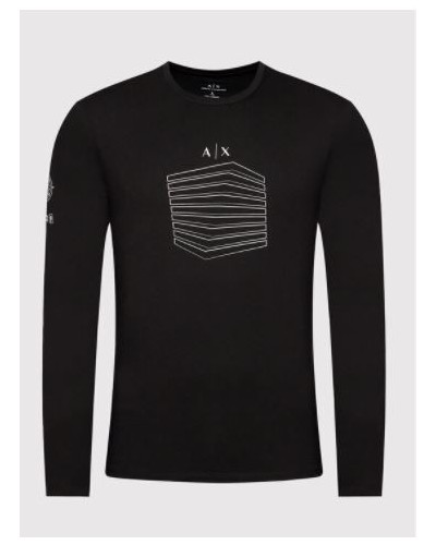 ARMANI AX T-SHIRT T-SHIRT 100% COTTON.1200 BLACK