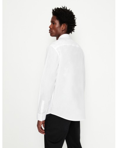 ARMANI AX CAMICIA SHIRT  100% COTTON.1100 WHITE