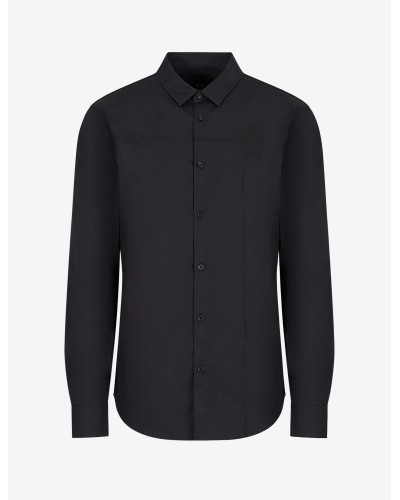 ARMANI AX CAMICIA SHIRT  100% COTTON.1200 BLACK