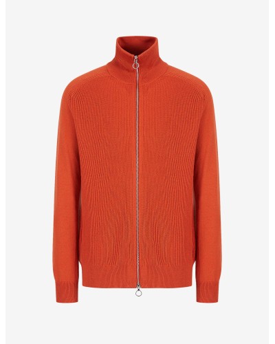 ARMANI AX CARDIGAN FULLZIP+C/ALTO  33% ACRYLIC, 32% VIRGIN WOOL, 35% COTTON.1498 ROOIBOS TEA
