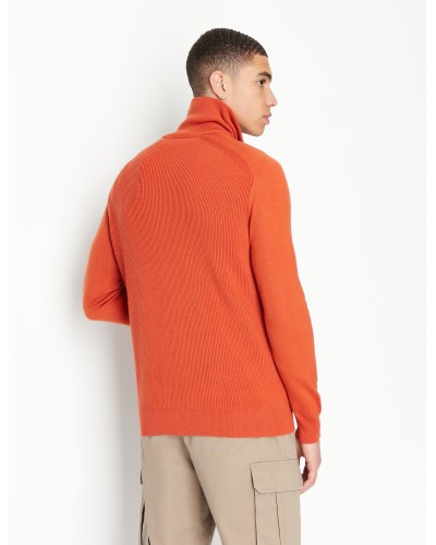 ARMANI AX CARDIGAN FULLZIP+C/ALTO  33% ACRYLIC, 32% VIRGIN WOOL, 35% COTTON.1498 ROOIBOS TEA