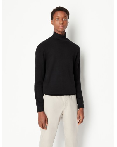 ARMANI AX MAGLIONCINO DOLCEVITA  38% POLYAMIDE, 31% VISCOSE, 31% COTTON.1200 BLACK