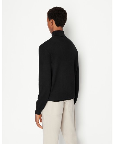 ARMANI AX MAGLIONCINO DOLCEVITA  38% POLYAMIDE, 31% VISCOSE, 31% COTTON.1200 BLACK