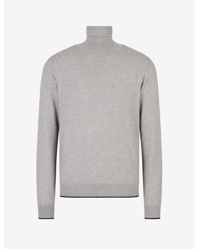 ARMANI AX MAGLIONCINO DOLCEVITA  95% COTTON, 5% CASHMERE.3901 BROS BC06 ALLOY HTR
