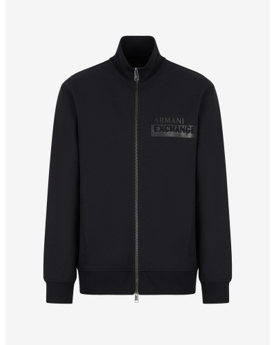 ARMANI AX FELPA FULLZIP+C/ALTO  40% POLYESTER, 60% COTTON.1200 BLACK