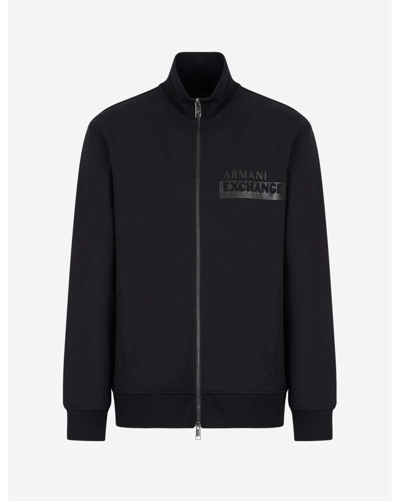 ARMANI AX FELPA FULLZIP+C/ALTO  40% POLYESTER, 60% COTTON.1200 BLACK