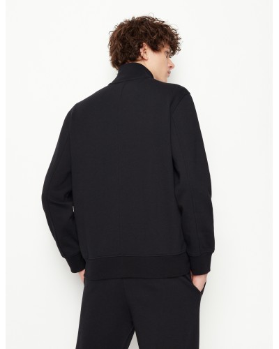 ARMANI AX FELPA FULLZIP+C/ALTO  40% POLYESTER, 60% COTTON.1200 BLACK