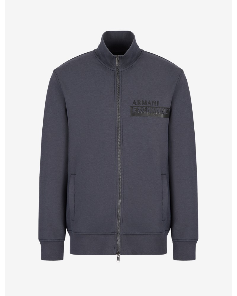 ARMANI AX FELPA FULLZIP+C/ALTO  40% POLYESTER, 60% COTTON.1978 EBONY