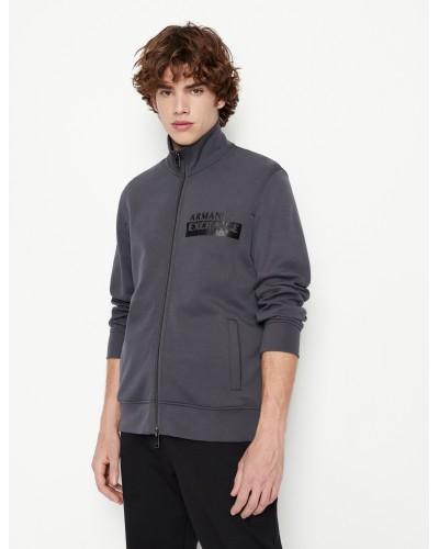 ARMANI AX FELPA FULLZIP+C/ALTO  40% POLYESTER, 60% COTTON.1978 EBONY