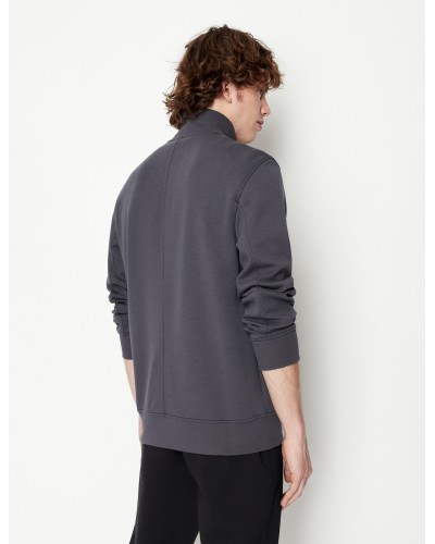 ARMANI AX FELPA FULLZIP+C/ALTO  40% POLYESTER, 60% COTTON.1978 EBONY