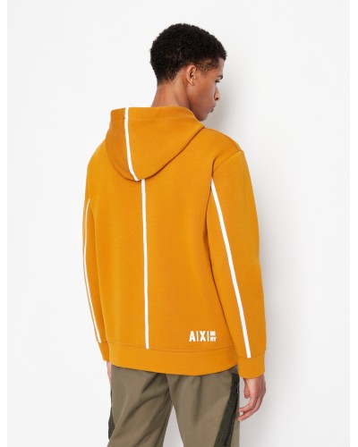 ARMANI AX FELPA C/CAPP  37% POLYESTER, 63% COTTON.1767 BUCKTHORN BROWN