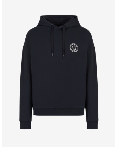 ARMANI AX FELPA C/CAPP  100% COTTON.1583 DEEP NAVY
