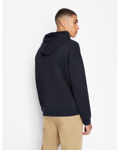 ARMANI AX FELPA C/CAPP  100% COTTON.1583 DEEP NAVY