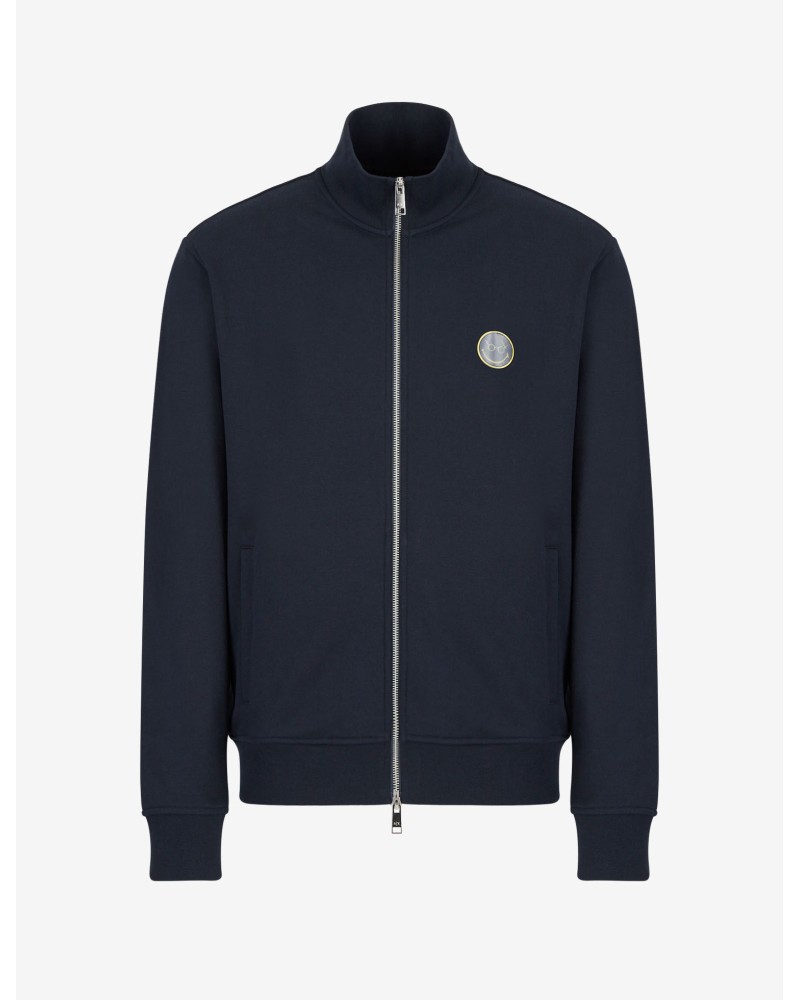 ARMANI AX FELPA FULLZIP+C/ALTO  40% POLYESTER, 60% COTTON.1510 NAVY