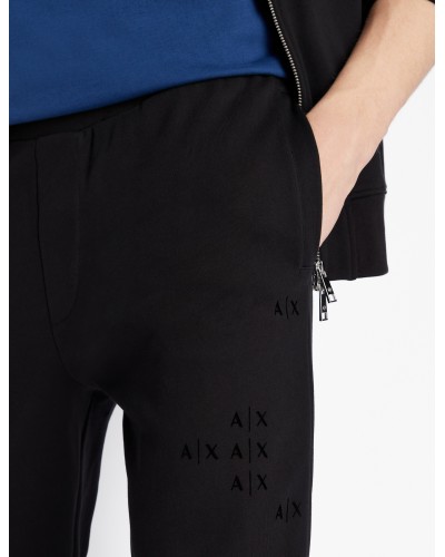 ARMANI AX PANTALONE PANTATUTA  100% COTTON.1200 BLACK