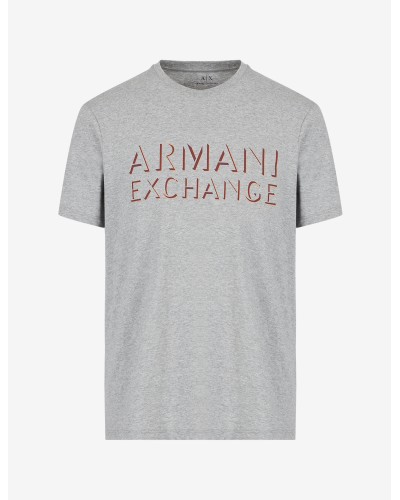 ARMANI AX T-SHIRT M/CORTA  100% COTTON.3913 BROS BC18 LIGHT GREY