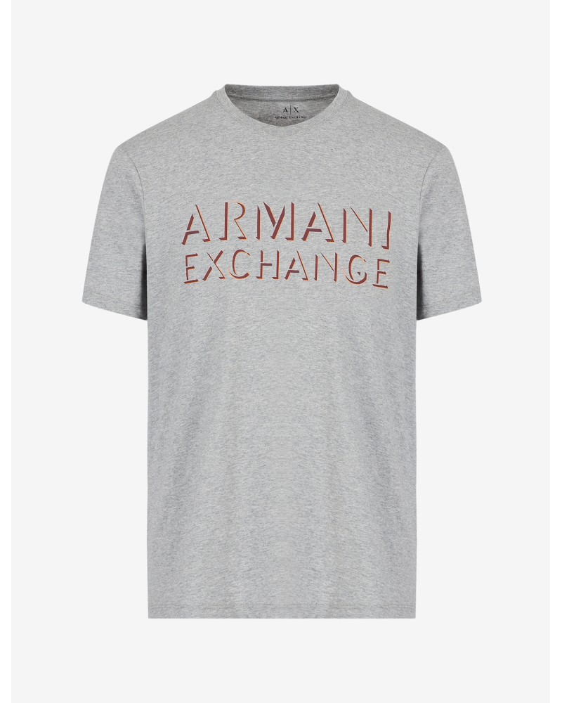 ARMANI AX T-SHIRT M/CORTA  100% COTTON.3913 BROS BC18 LIGHT GREY