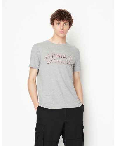 ARMANI AX T-SHIRT M/CORTA  100% COTTON.3913 BROS BC18 LIGHT GREY