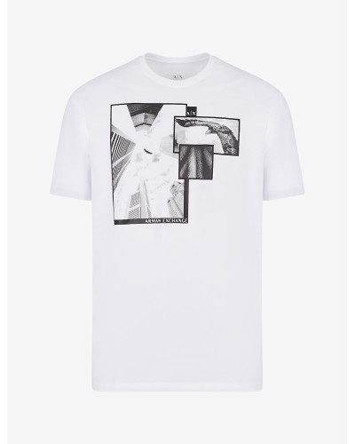 ARMANI AX T-SHIRT M/CORTA  100% COTTON.1100 WHITE