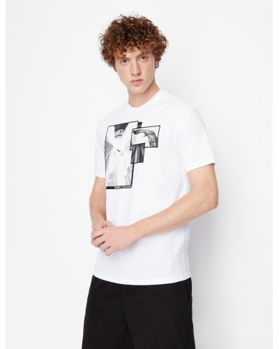 ARMANI AX T-SHIRT M/CORTA  100% COTTON.1100 WHITE