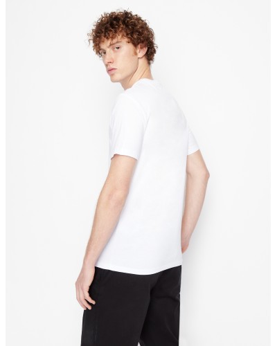 ARMANI AX T-SHIRT M/CORTA  100% COTTON.1100 WHITE