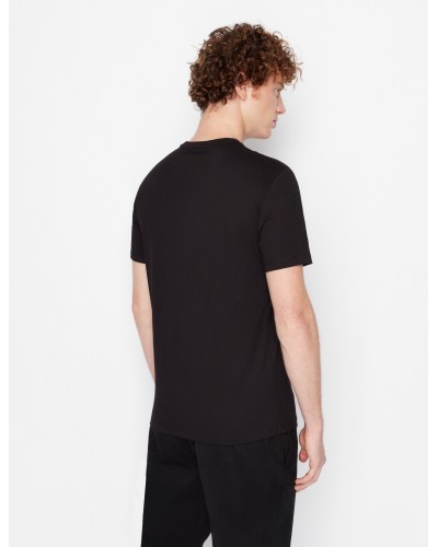 ARMANI AX T-SHIRT M/CORTA  100% COTTON.1200 BLACK