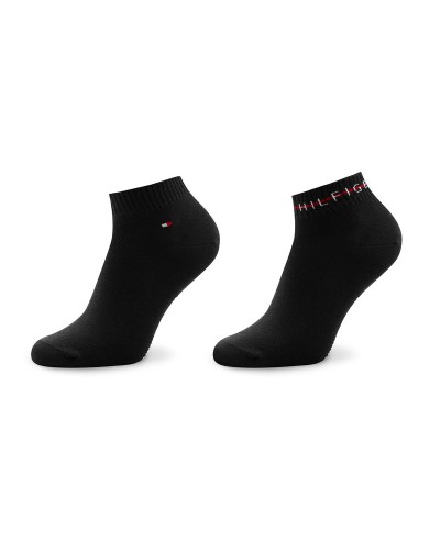 TOMMY HILFIGER CALZE TH MEN QUARTER 2P TH STRIPE.003 BLACK