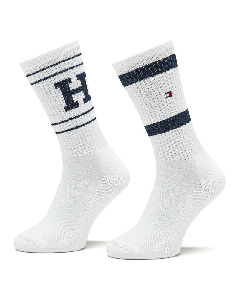TOMMY HILFIGER CALZE TH MEN SOCK 2P SPORT PATCH.001 WHITE 001 WHITE 