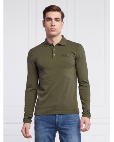 ARMANI EA7 POLO POLO SHIRT COTTON 95% ELASTANE 5%.1860 SCARAB