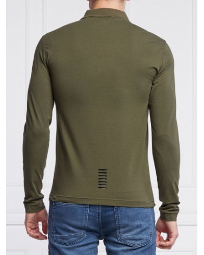 ARMANI EA7 POLO POLO SHIRT COTTON 95% ELASTANE 5%.1860 SCARAB
