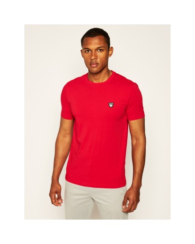 ARMANI EA7 T-SHIRT M/CORTA 95% COTTON, 5% ELASTANE.1450 TANGO RED