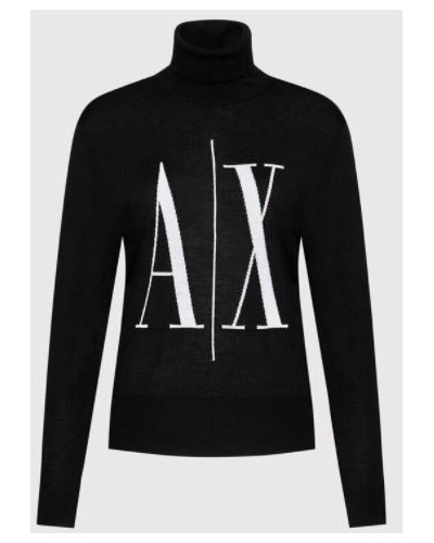ARMANI AX MAGLIERIA PULLOVER  100% VIRGIN WOOL.1200 BLACK