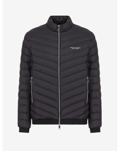 ARMANI AX GIUBBOTTO BOMBER 100% POLYAMIDE.0217 BLACK/MELANGE GREY B
