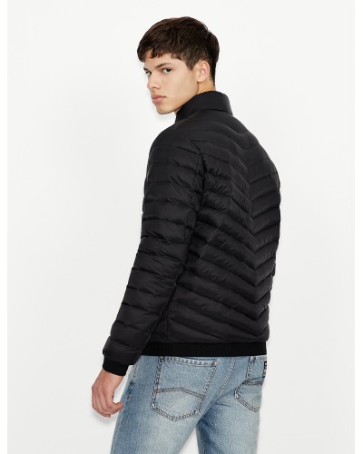 ARMANI AX GIUBBOTTO BOMBER 100% POLYAMIDE.0217 BLACK/MELANGE GREY B
