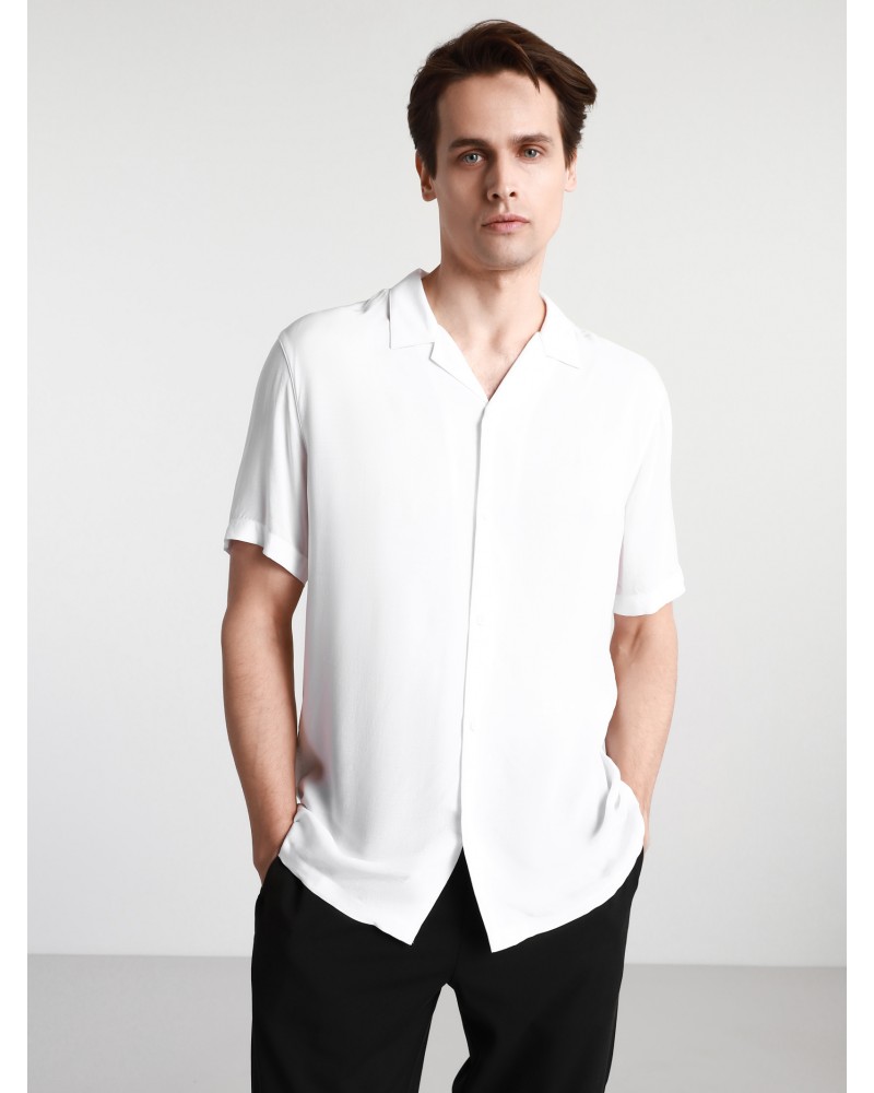 ARMANI AX CAMICIA  100% VISCOSE.1100 WHITE