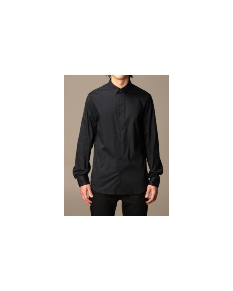 ARMANI AX CAMICIA M/LUNGA  2% ELASTANE, 98% COTTON.1510 NAVY