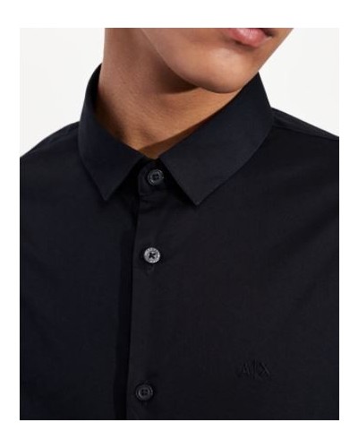 ARMANI AX CAMICIA M/LUNGA  2% ELASTANE, 98% COTTON.1510 NAVY