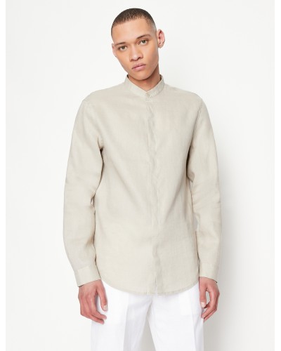 ARMANI AX CAMICIA C/COREANO 100%LINEN.1724 PURE CASHMERE